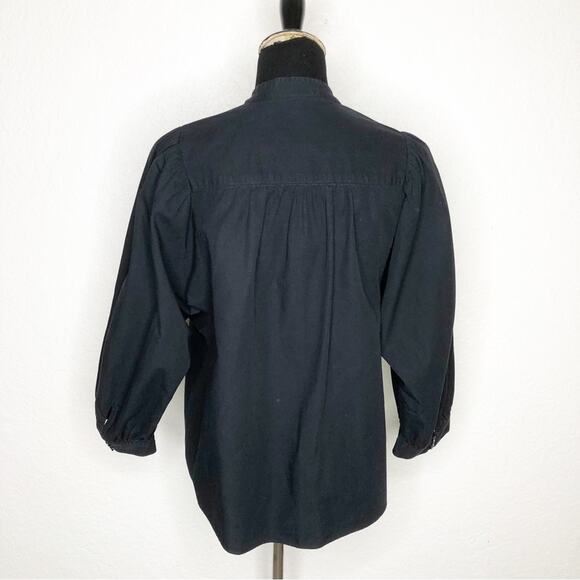 Anthrpologie Pilcro black embroidered beaded button down top size Medium - Picture 15 of 15